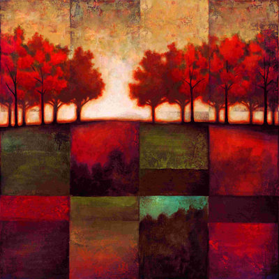 Horizon des arbres rouges