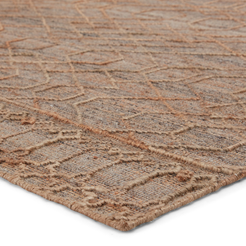 Cecille Jute / Sisal Geometric Area Rug, Rectangle 5' x 8'