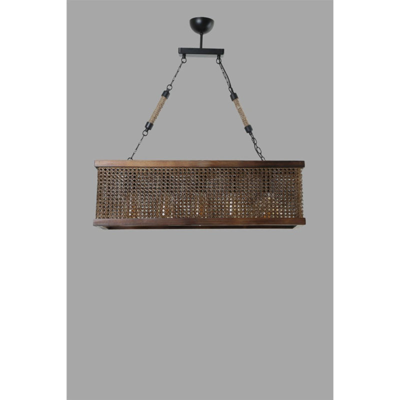 Noellea 1 - Light Drum Pendant, Bronze/Dark Walnut