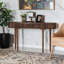 Console ovale 2 tiroirs Leyna