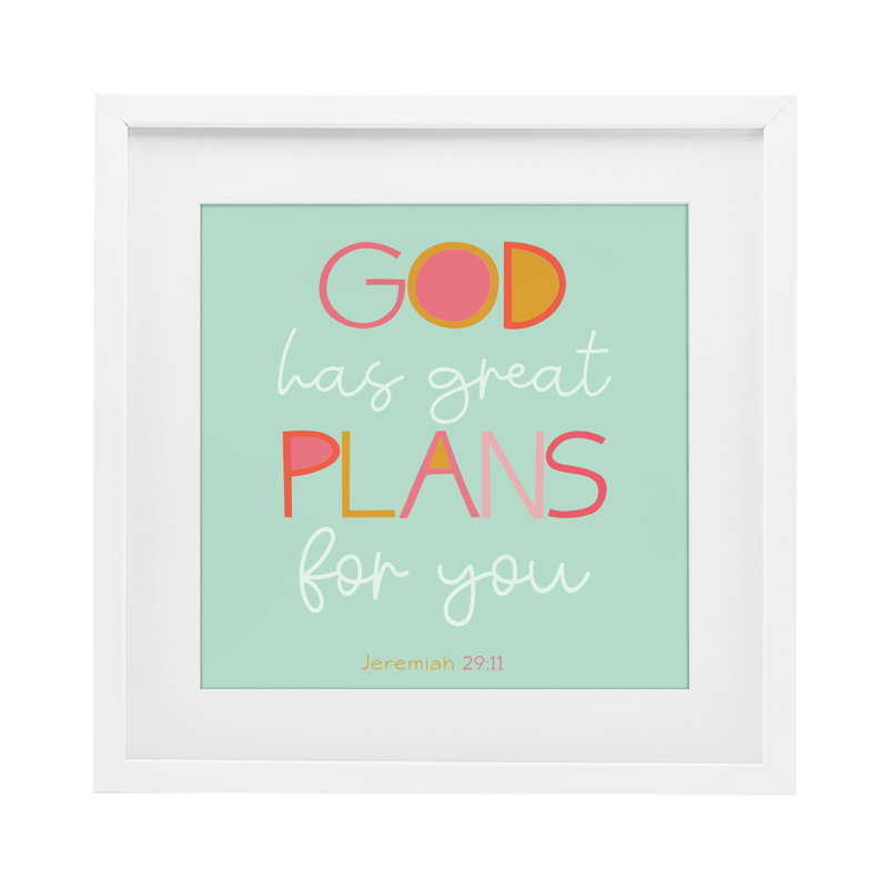 «Green God plans For You», impression sous verre encadrée, design par SD Graphics Studio, Cadre blanc côtier