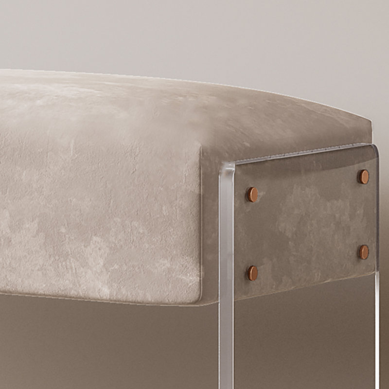 Tabouret en acrylique, Marron clair