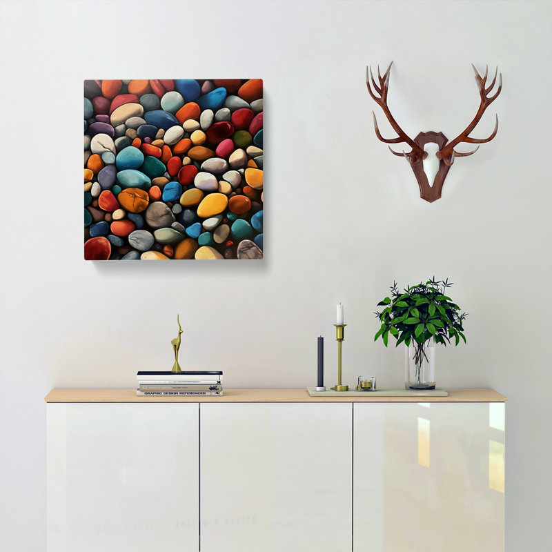 Pebbles Color Field Painting - Wrapped Canvas, 50cm H x 50cm W x 3cm D