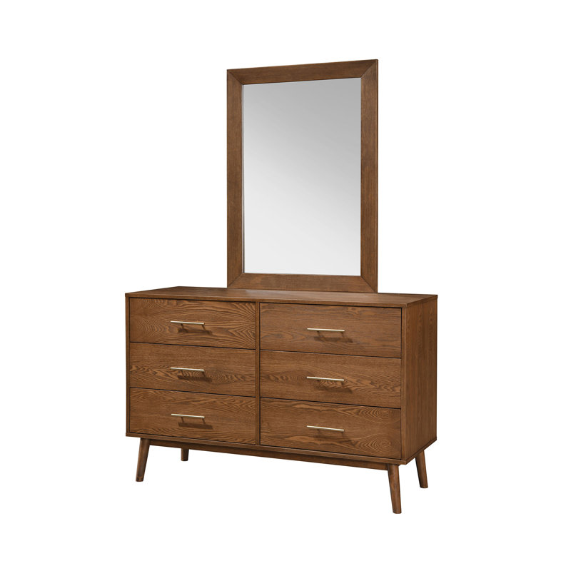 Commode Tromso Mid-Century, noyer