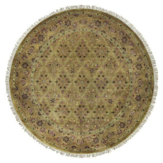 Barlett Wool Oriental Indoor Rug, Round 8'