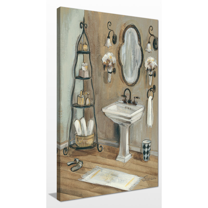 Français bath i, reproduction d’art sur toile tendue, H 48 po x l 28 po