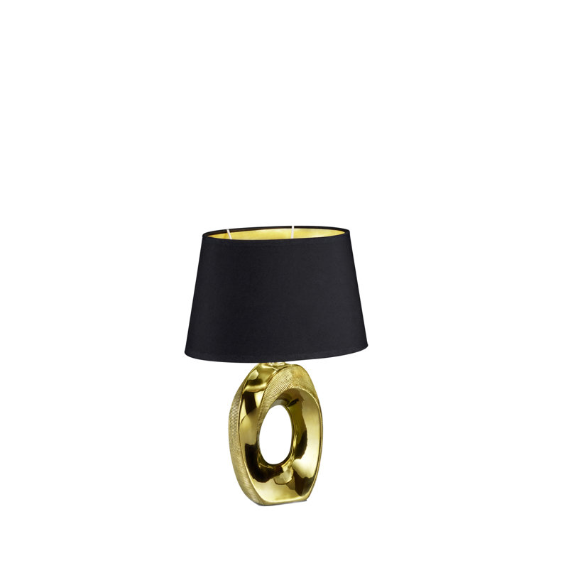 Kenia 33cm Table Lamp, Golden frame/Black shade