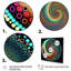 Iridiscdent pointillisme spirale nuances de turquoise - imprimé-1154420185-1154420182