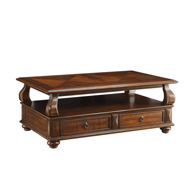 Table basse à 4 tiroirs avec 1 tablette