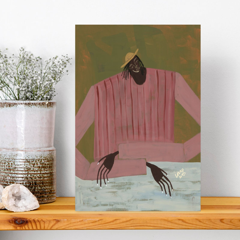 «For Now I Don't Know Abstract Contemporary Contemporary Portrait», art mural, H 18 po x l 12 po