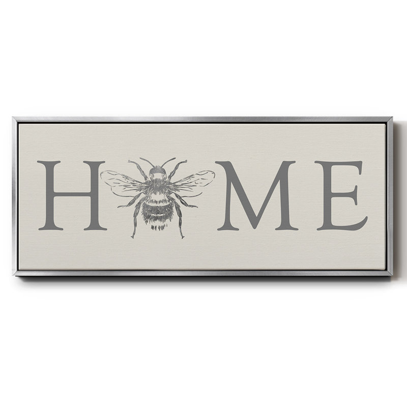 Bee Home - Toile encadrée, H 12 po x l 30 po