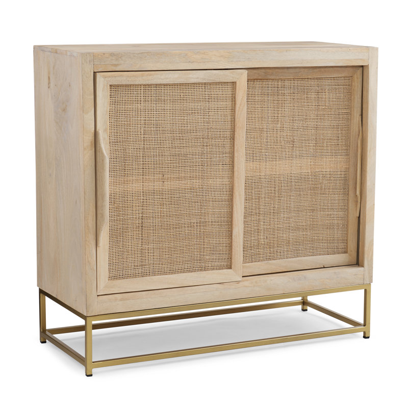 Dunster Cane 2-Drawer Storage Nightstand