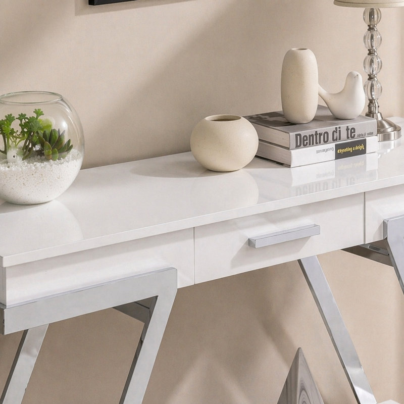 Mobilier de salon magnifique de style contemporain blanc 1pc