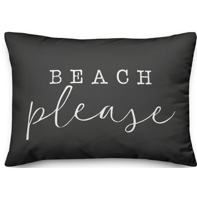  Beach Please Outdoor Rectangular Pillow Cover & Insert