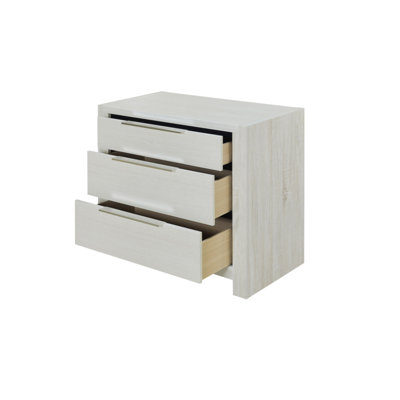 Table de chevet Jehoram Beige, aucun assemblage requis