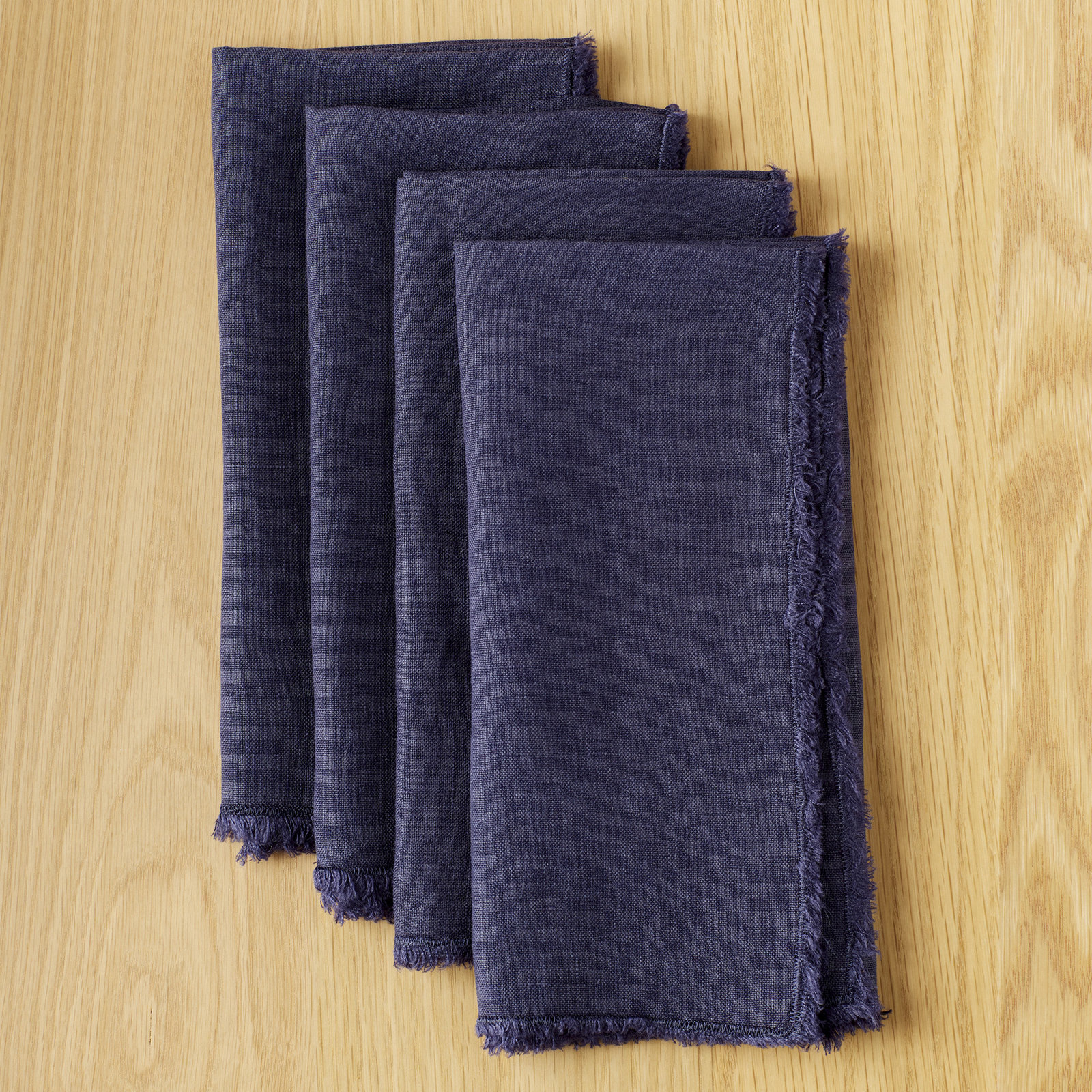 Zadia Reversible Linen Napkin, Midnight Blue