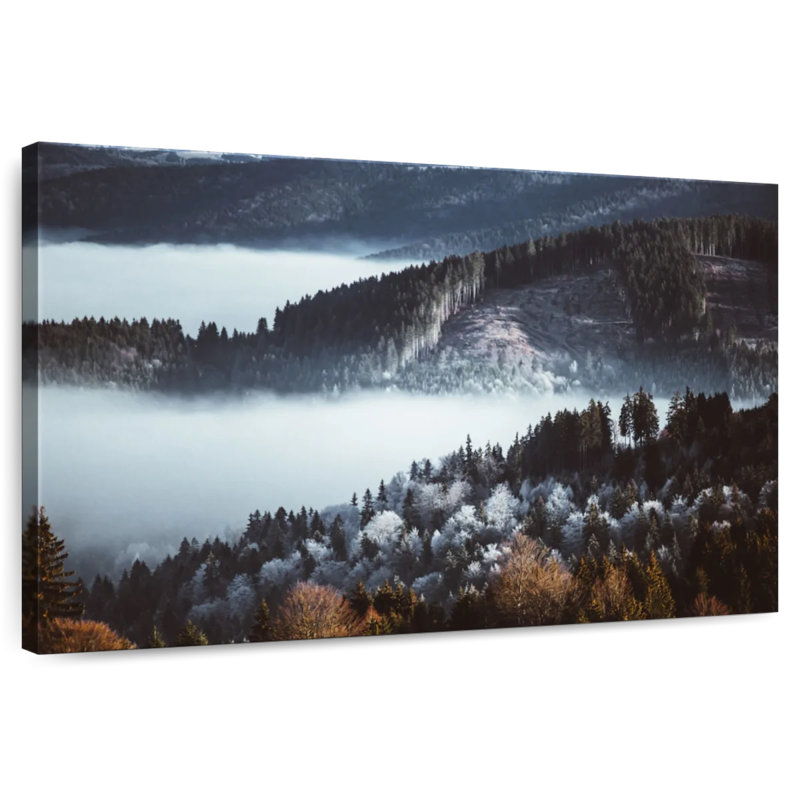 Forêt en hiver, H 20 po x l 30 po