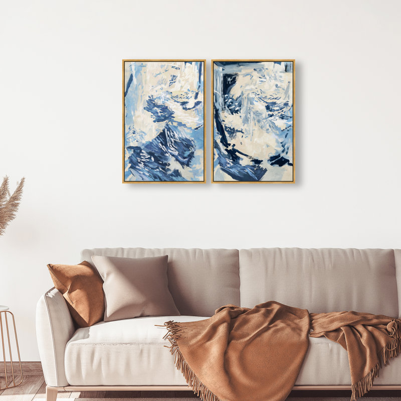 Coastal Feel Set Set by Oliver Gal, 25"H x 37"W, Gold Floater Frame