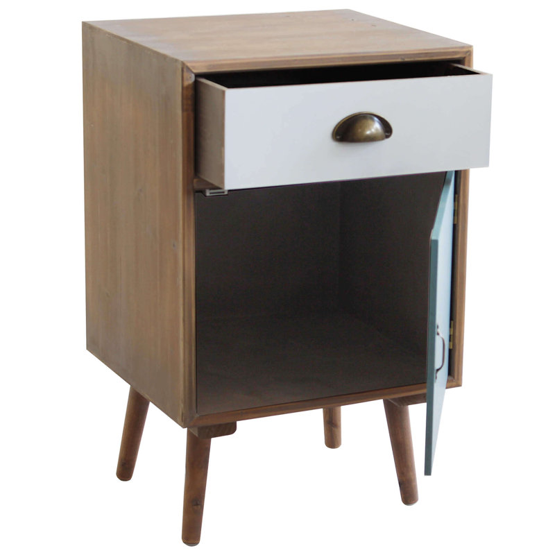Elisheba 40cm W Manufactured Wood Bedside Table