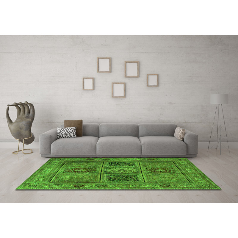 Washable Patchwork Indoor Rug, Square 7'
