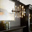 LUXE 16 Light chandelier- Black/Aged Brass