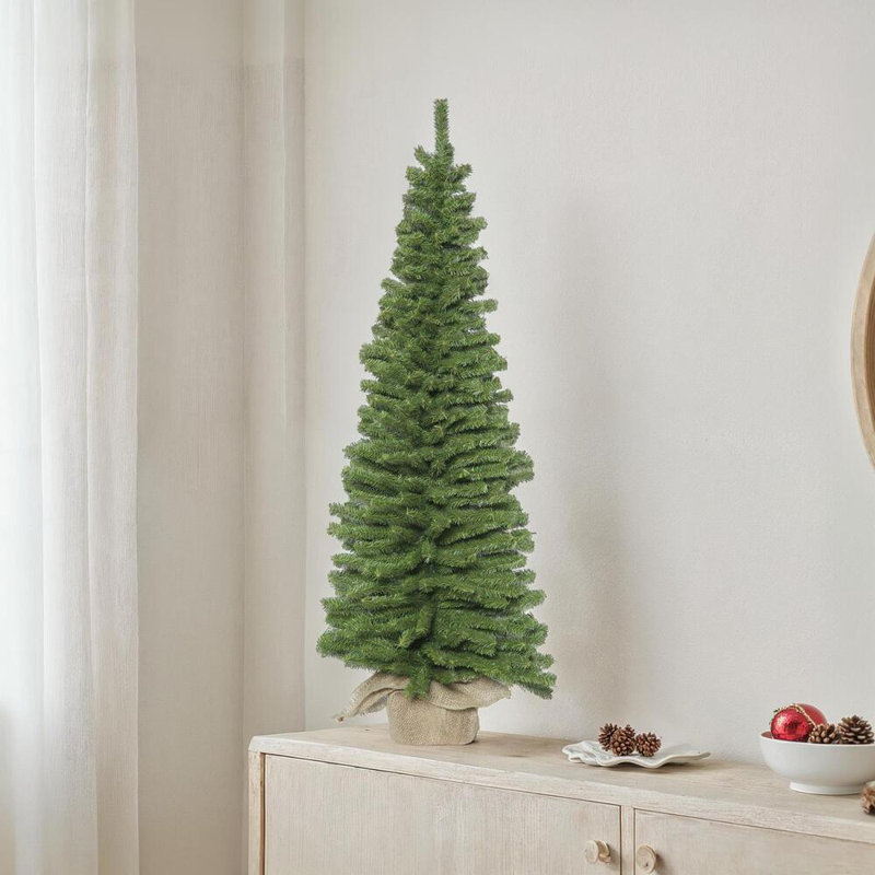 Mini sapin de Noël artificiel non éclairé, H 18 po
