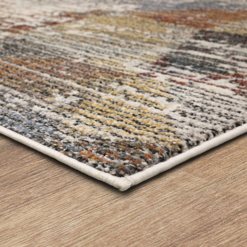 Attlee Multicolor Modern Abstract Geometric Area Rug, Rectangle 1'11" x 3'