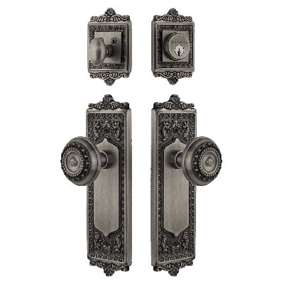 Nostalgic Warehouse Egg & Dart Entry Set with Meadows Knob