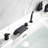 2 Handle Deck Waterfall Faucet with Diverter-93831699