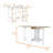 Cole White And Macadamia Folding Dining Table