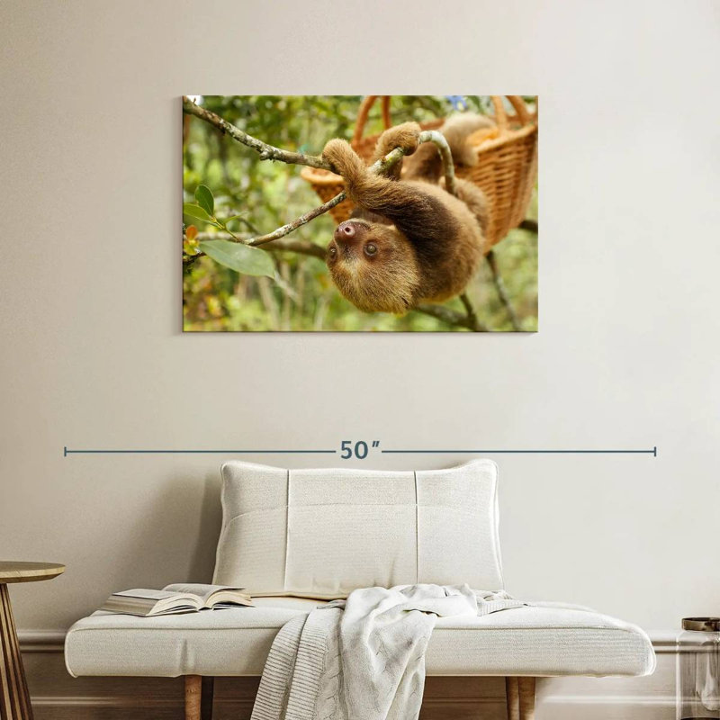Brampt Sloth On A Tree, 24" H x 36" W