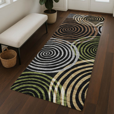 Machine Washable Indoor/Outdoor Chantille ACN2435 Geometric Rug