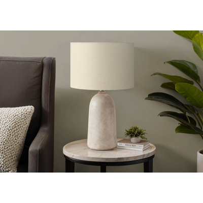 Lighting, 27"h, Table Lamp, Ceramic, Beige Shade, Contemporary, Modern