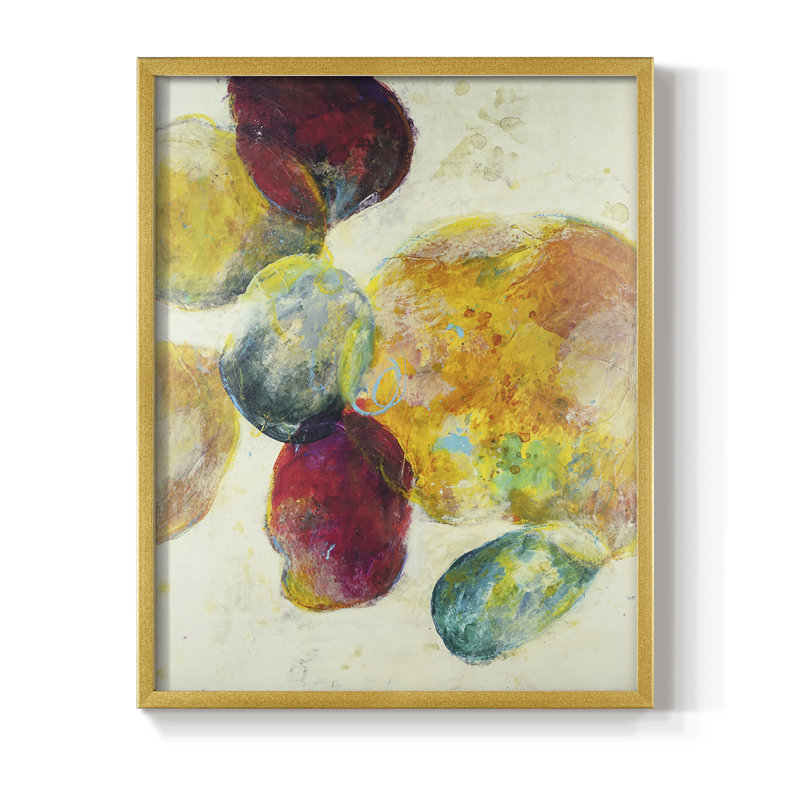 Earthy Fragments I, reproduction encadrée - bois massif, H 28 po x l 22 po, Or
