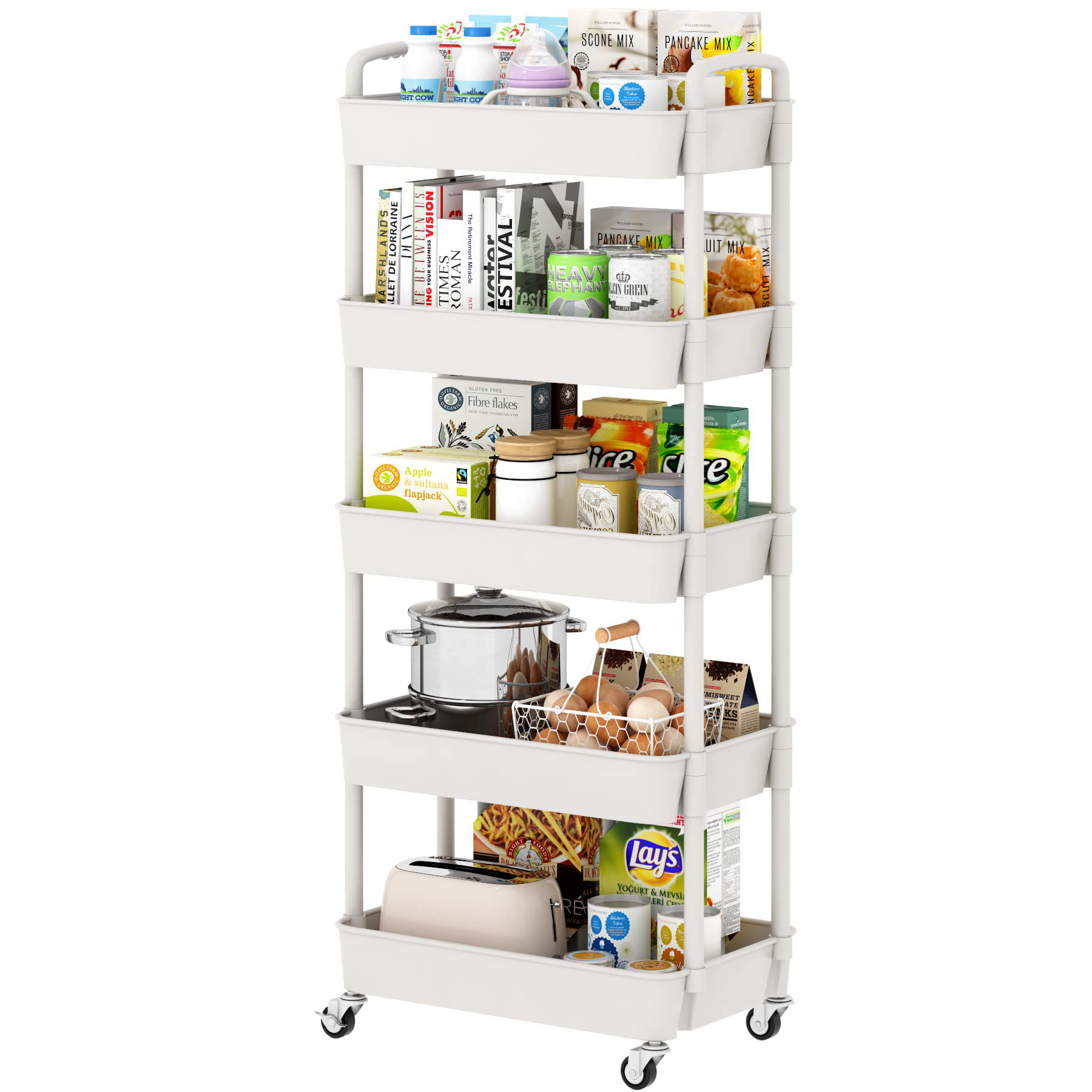 5 Tier Rolling Cart