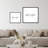 Geometric Line Pattern Wall Decor - Minimalist Neutral Abstract Artwork - Framed Canvas Master Bedroom Wall Art Work 2 Pieces Print-97923446-108572870-97923445