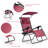 Outdoor Folding Recliner Lounge Chair with Shade Canopy And Cup Holder-1873430496