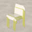 Chaises à blocs de couleur 4 pièces Modern Modern Striped