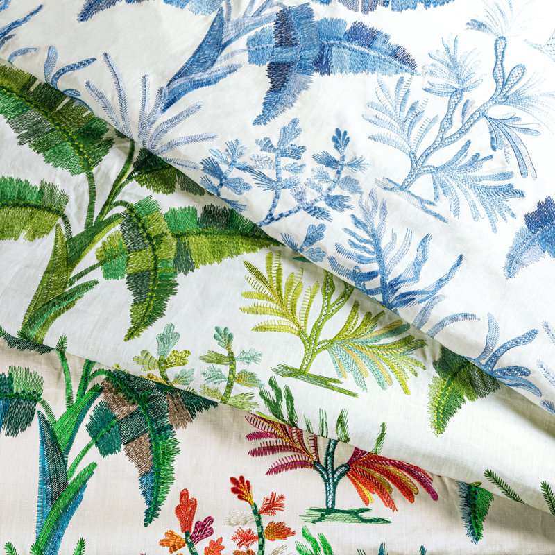 Majorelle Martil Emb Performance Fabric, Blue