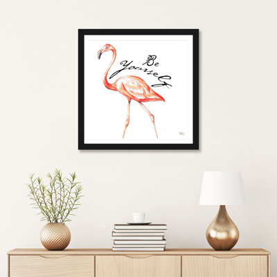 «Be différent Flamingo II» par Tiffany Hakimipour - impression d'art graphique