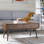 Élégante table basse avec rangement Foerster - Style campagnard belge avec 2 tiroirs pour le salon-658108434