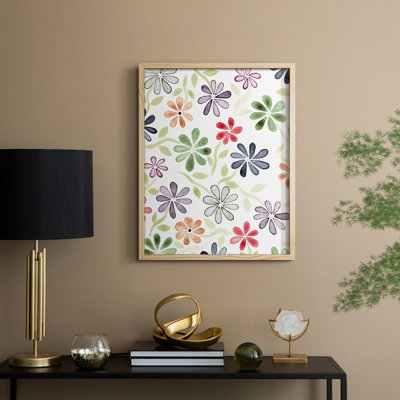 Faded Flowers I Framed Print - Solid Wood