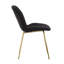 Chaise de salle à manger rembourrée noire Koleson, ensemble de 2 -1648649242