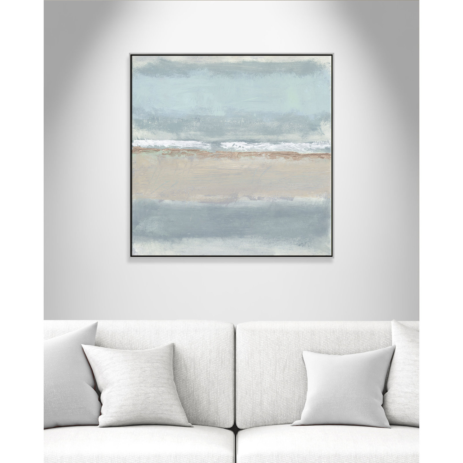 Serenity 1 by Filippo Ioco, Silver , 45" H x 45" W x 2" D