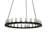 Loxley 21 - Light Steel Dimmable Wagon Wheel Chandelier