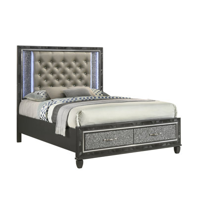 Joi Upholstered Platform Storage Bed