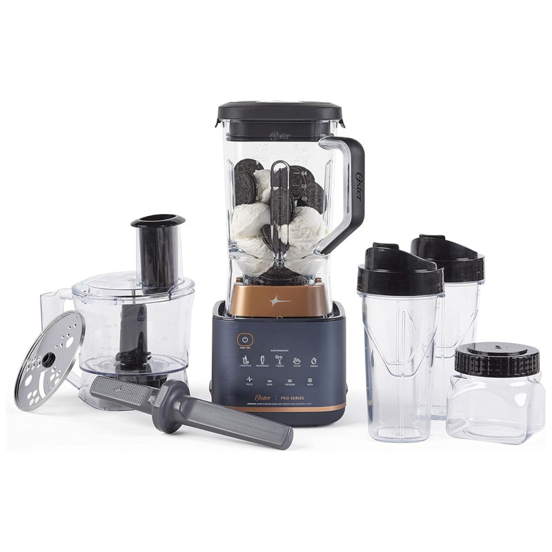 Système de cuisine Oster Pro Series avec pot de 9 tasses pour cuisine Tritan, bleu foncé
