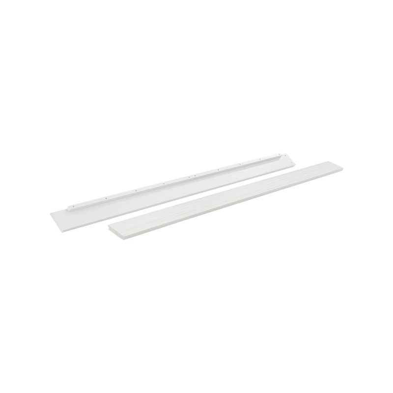 Rails pour lit double, Blanc rustique