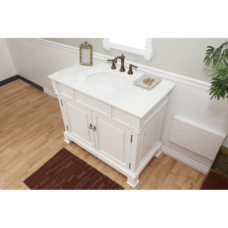 Ensemble de meuble-lavabo simple 42 po Lollis, Blanc