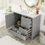 Meuble-lavabo de 30 pouces avec lavabo en céramique, conception compacte pour petits espaces et rangement maximal-1303358971